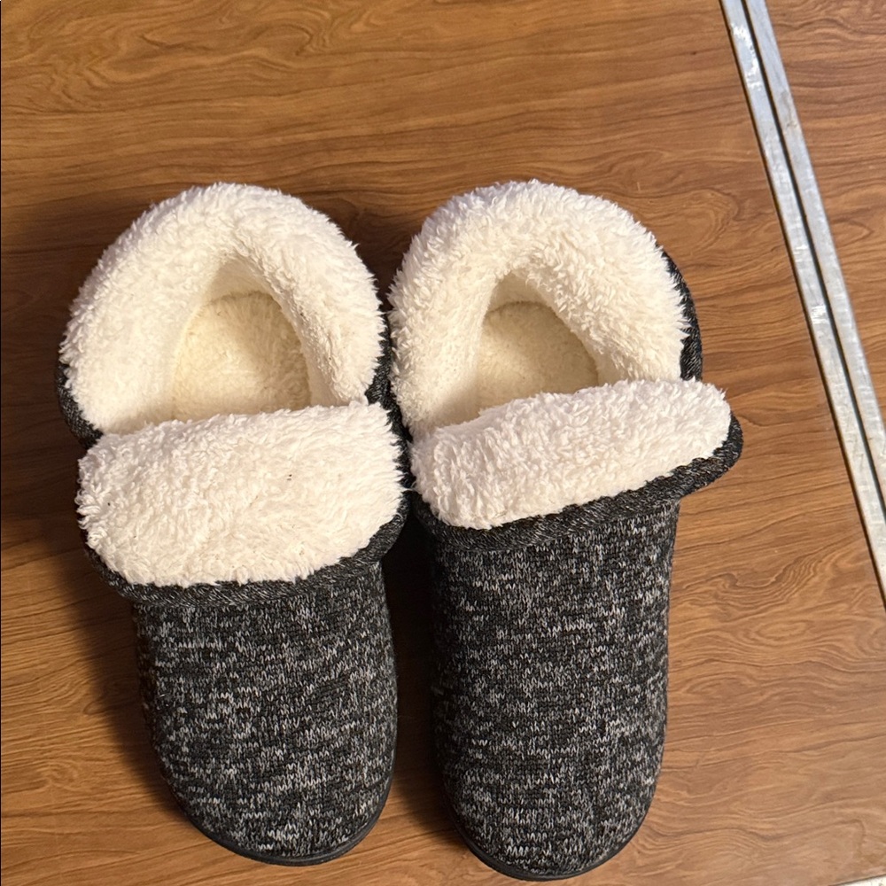 Cozy Black and White Slippers
